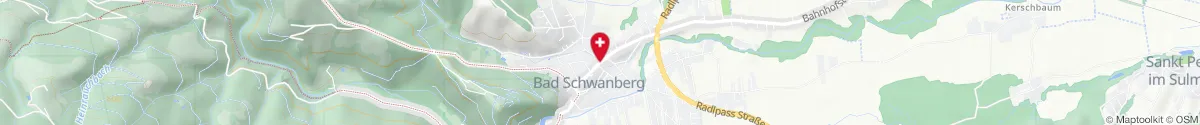 Kartendarstellung des Standorts für Johannes-Apotheke in 8541 Schwanberg
